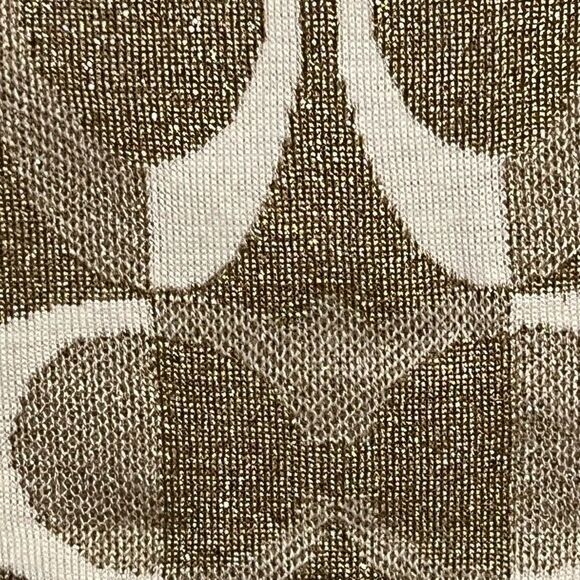 New Coach - 83834 Tonal Dream C Scarf/Shawl - Khaki/Silver Wool Blend - Picture 4 of 6